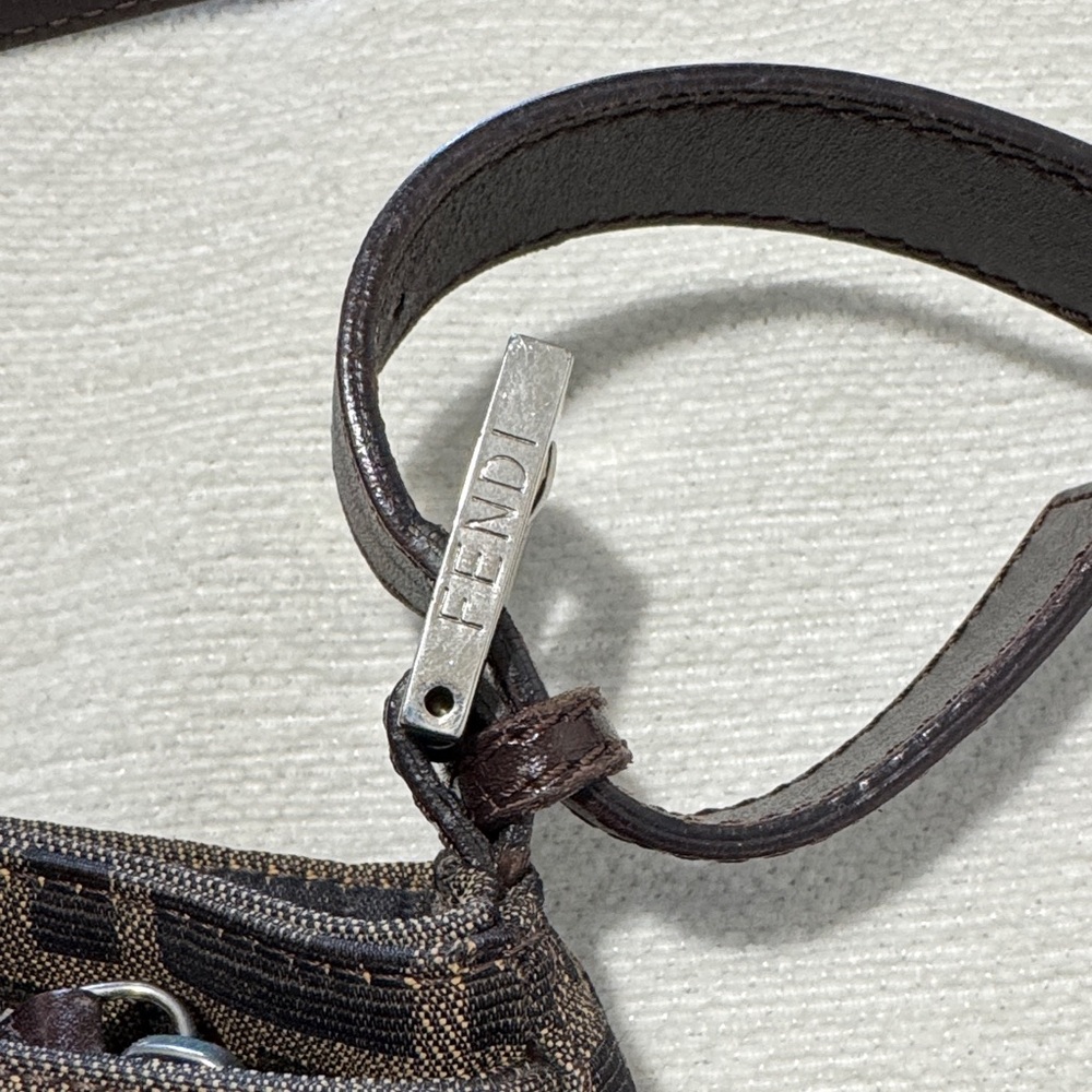 Fendi Dark Brown FF Monogram Shoulder Bag - Picture 4 of 10